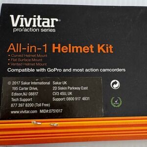NEW Vivitar Action Camera Mount Kit GoPro Compatible Helmet Car Mount All-in-One